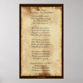 Poëzie Poster "Prayer for my Moeder" (Voorkant)