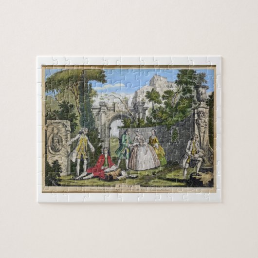 Poëzie, pub. van Robert Sayer (fl.1750-80) c.1750 Legpuzzel (Horizontaal)