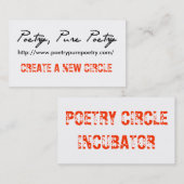 Poëzie, pure druppelkaarten voor poëzie visitekaartje (Voorkant / Achterkant)