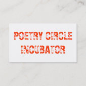 Poëzie, pure druppelkaarten voor poëzie visitekaartje (Achterkant)