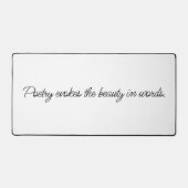 Poëzie roept bureau mat (Voorkant)