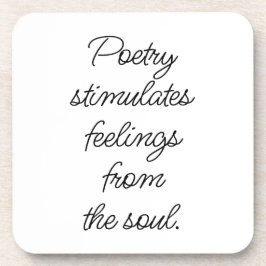 Poëzie stimuleert hard plastic Onderzetter