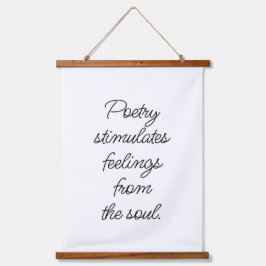 Poëzie stimuleert hout met bovenzijde wandtapijt hangend wandkleed