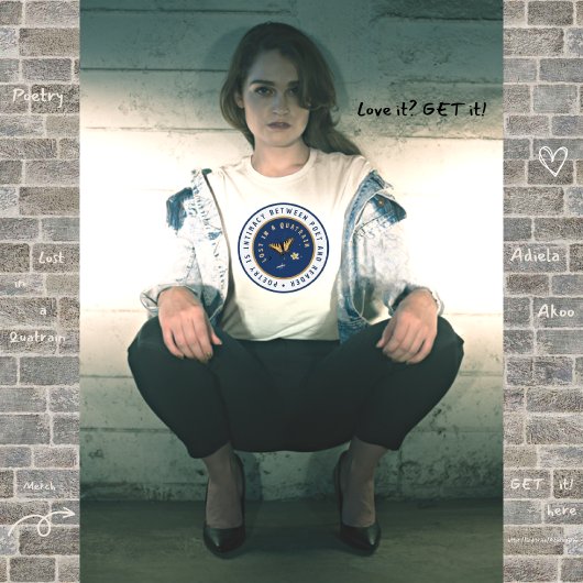 Poëzie T-Shirt - Verloren in een kwatrijn door Adi