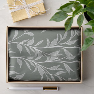 Poëzie van Bladeren Monochrome Bos Botanisch Tissuepapier