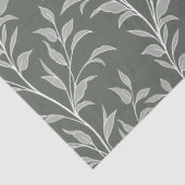 Poëzie van Bladeren Monochroom Bos Botanisch Tissuepapier (Detail)