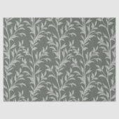 Poëzie van Bladeren Monochroom Bos Botanisch Tissuepapier (Voorkant)