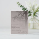 Poëzie van de voorjaarsbijeenkomst van de winter 2 briefkaart (Staand voorkant)