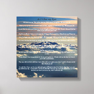 Poëzie van sympathie, liefde en verlies. canvas afdruk