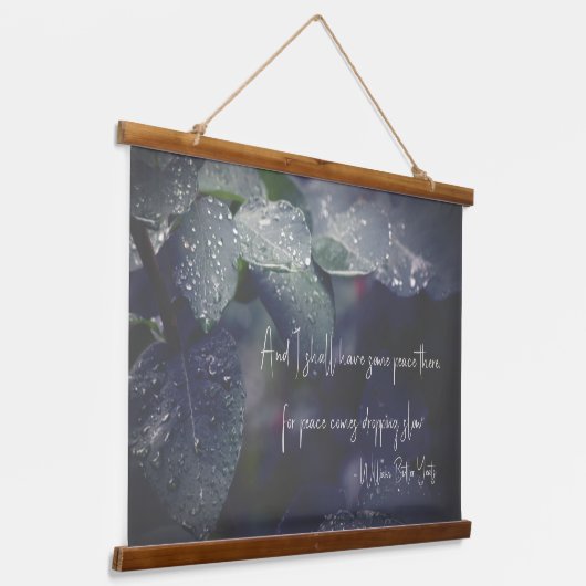 Poëzie vertrekt hangend wandkleed (Gebogen)