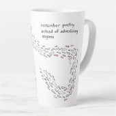 Poëzie voor kattenvissen latte mok (Rechterhoek)