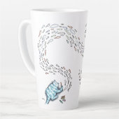 Poëzie voor kattenvissen latte mok (Linkerhoek)