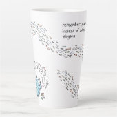 Poëzie voor kattenvissen latte mok (Voorkant)