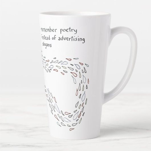 Poëzie voor kattenvissen latte mok (Rechts)