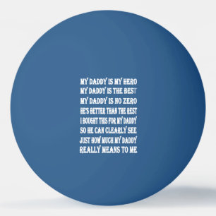 Poëzie voor papa op Vaderdag Pingpongbal