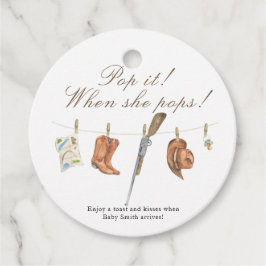 Pof het als zij poft! - Hunter Baby shower Bedankjes Labels