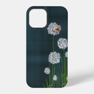 Pofbloemen op Plaid iPhone 12 Pro Hoesje