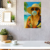 Poffend in de 40 Tropical Beach Babe Verjaardag