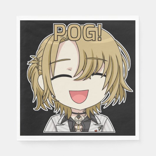 Pog! Chibi Napkins - Luca Kaneshiro Fanart Servet (Voorkant)