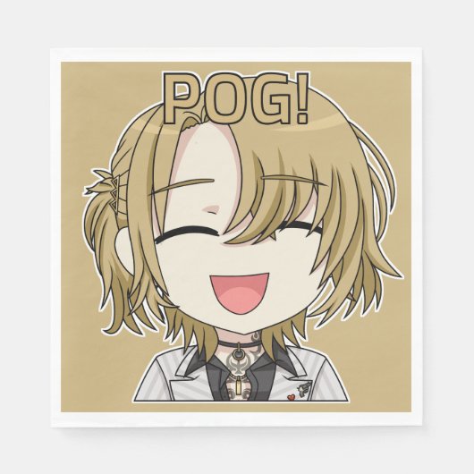 Pog! Chibi Napkins - Luca Kaneshiro Fanart Servet (Voorkant)