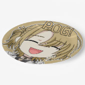 Pog! Chibi Paper Plates - Luca Kaneshiro Fanart Papieren Bordje (Gekanteld)