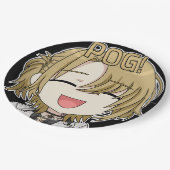 Pog! Chibi Paper Plates - Luca Kaneshiro Fanart Papieren Bordje (Gekanteld)