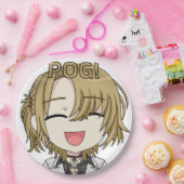 Pog! Chibi Paper Plates - Luca Kaneshiro Fanart Papieren Bordje (Feest)