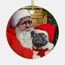 POG KIJKT OP SANTA-ORNAMENT