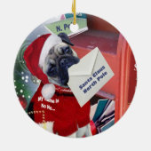 POG KIJKT OP SANTA-ORNAMENT KERAMISCH ORNAMENT (Achterkant)