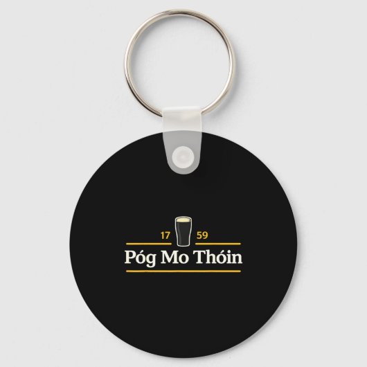 Póg mo thóin grappig pog mo thoin iers st patricks sleutelhanger (Voorkant)