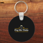 Póg mo thóin grappig pog mo thoin iers st patricks sleutelhanger (Voorkant)
