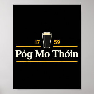 Póg Mo Thóin Grappige Pog Mo Thoin Ierse St. Patri Poster