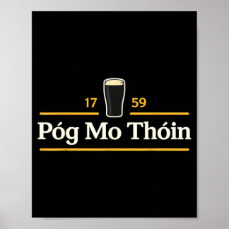 Póg Mo Thóin Grappige Pog Mo Thoin Ierse St. Patri Poster