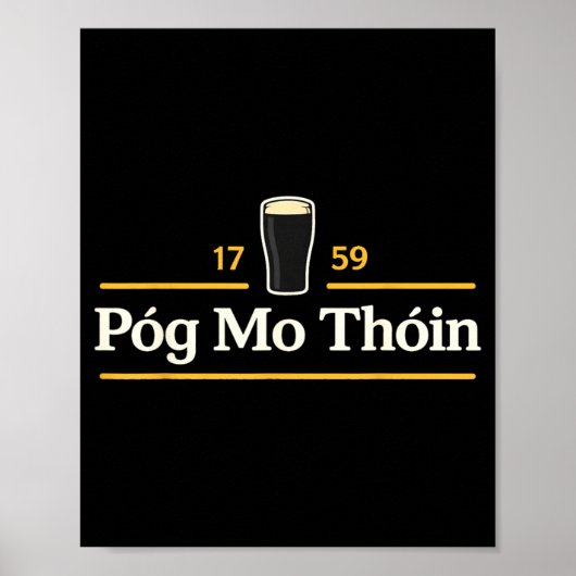 Póg Mo Thóin Grappige Pog Mo Thoin Ierse St. Patri Poster (Voorkant)