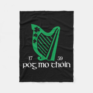 Póg Mo Thóin Ierland Grappig Geluks-Iers Groen St. Fleece Deken