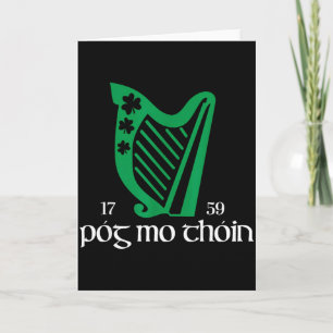 Póg Mo Thóin Ierland Grappig Geluks-Iers Groen St. Kaart