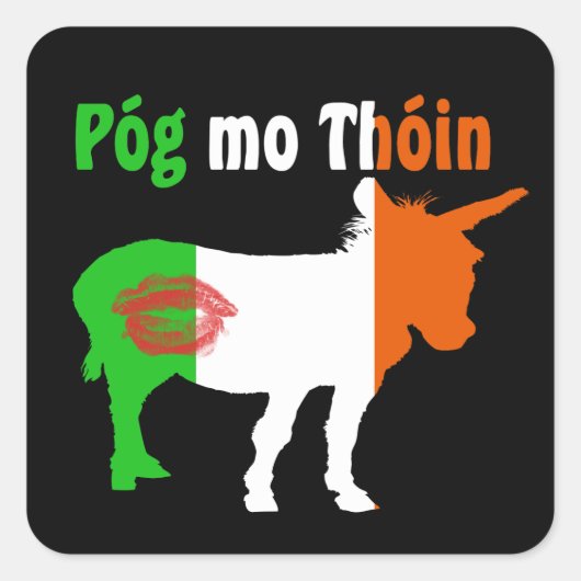Pog Mo Thoin - Irish Humor Vierkante Sticker (Voorkant)