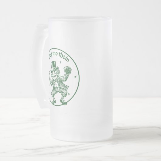 Pog Mo Thoin - St. Patrick's Day Matglas Bierpul (Voorkant links)