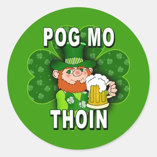 POG MO THOIN Tshirts en producten Ronde Sticker (Voorkant)