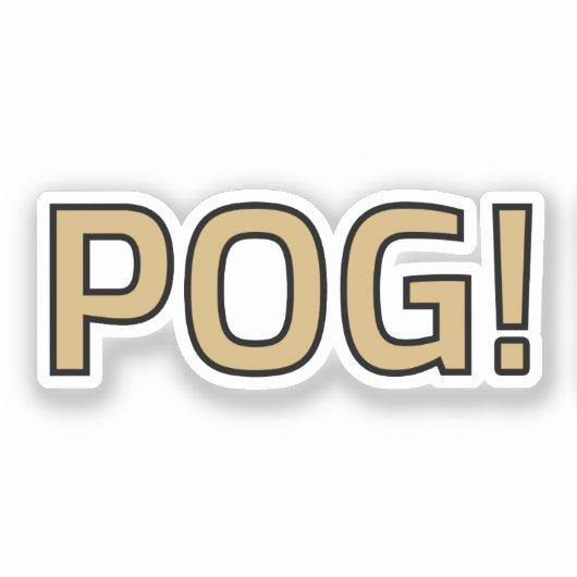 Pog! Tekst Sticker - Luca Kaneshiro Fan Art (Voorkant)