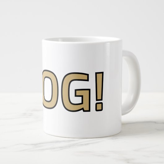 Pog! Text Mug - Luca Kaneshiro Fanart Grote Koffiekop (Voorkant rechts)
