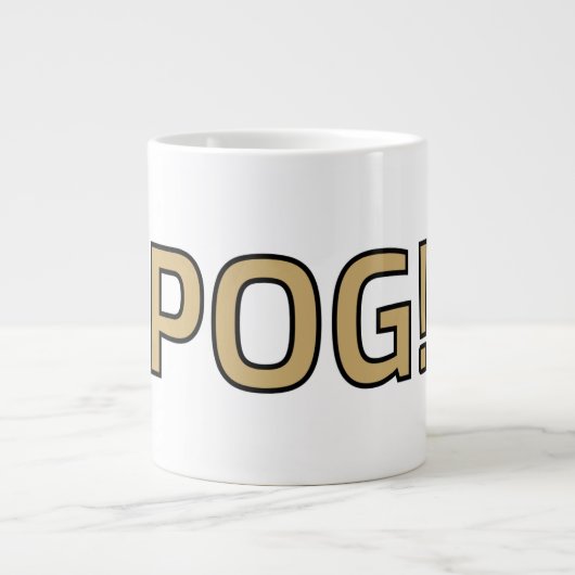 Pog! Text Mug - Luca Kaneshiro Fanart Grote Koffiekop (Voorkant)