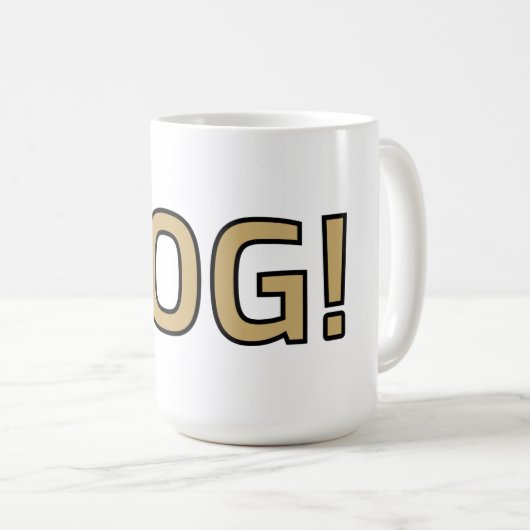 Pog! Text Mug - Luca Kaneshiro Fanart Koffiemok (Voorkant rechts)