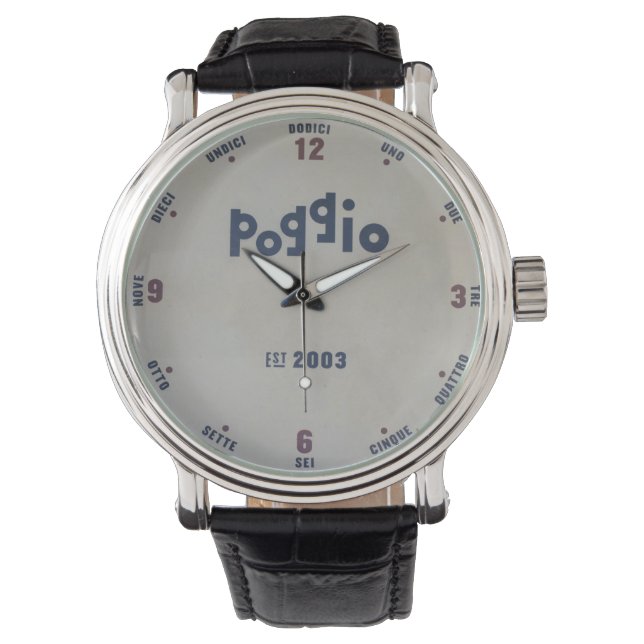 Poggio Bar Klok Horloge (Voorkant)
