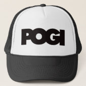 Pogi - zwart trucker pet (Voorkant)