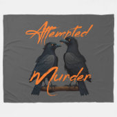 Poging Murder Black Crows Sinaasappel Fleece Deken (Voorkant (Horizontaal))