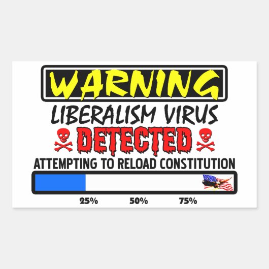 Poging om de Grondwet te herladen! Rechthoekige Sticker (Voorkant)