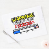Poging om de Grondwet te herladen! Rechthoekige Sticker (Envelop)