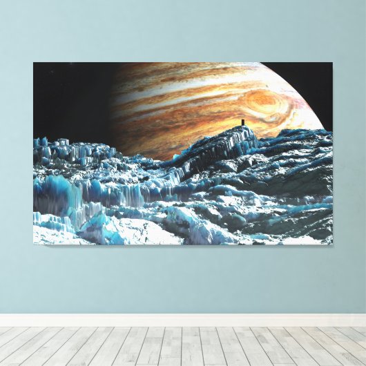 Poging om niet te landen canvas afdruk (Insitu (Houten vloer))