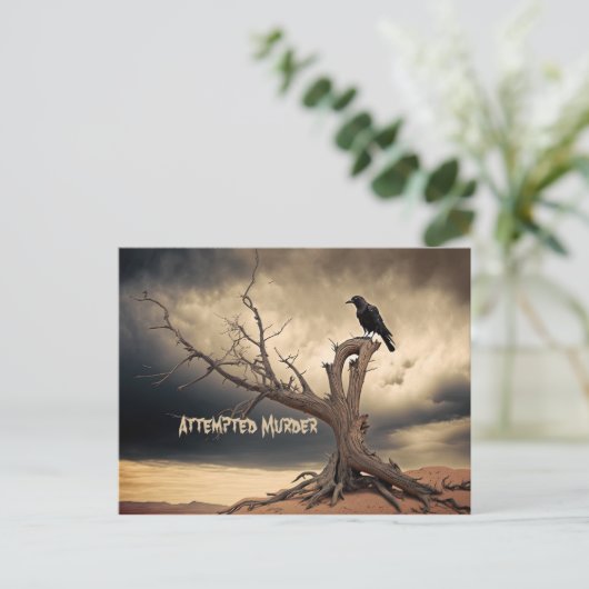 Poging tot moord briefkaart (Staand voorkant)